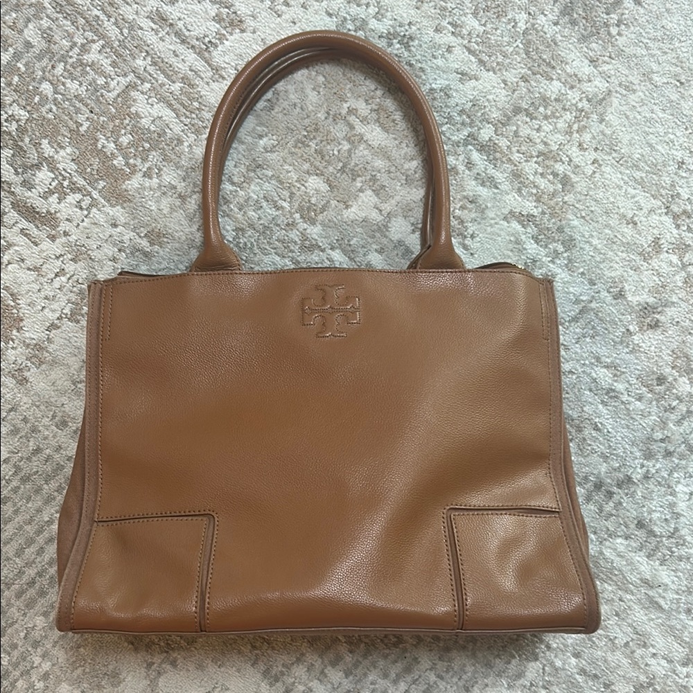Tory Burch Brown Leather Tote Timeless Design